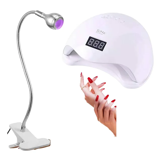 Kit Cabine E Luminaria Unhas Gel Cabine Uv Lanterna De Mesa