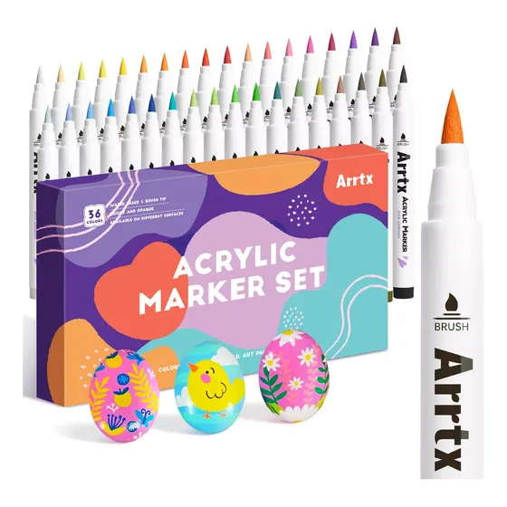 Para Rotuladores De Pintura Acrílica Arrtx De 36 Colores