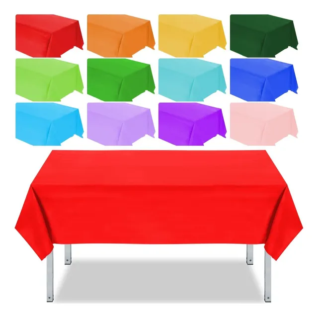 Mantel Negro Mesa Fiesta Plastico Rectangular Desechable