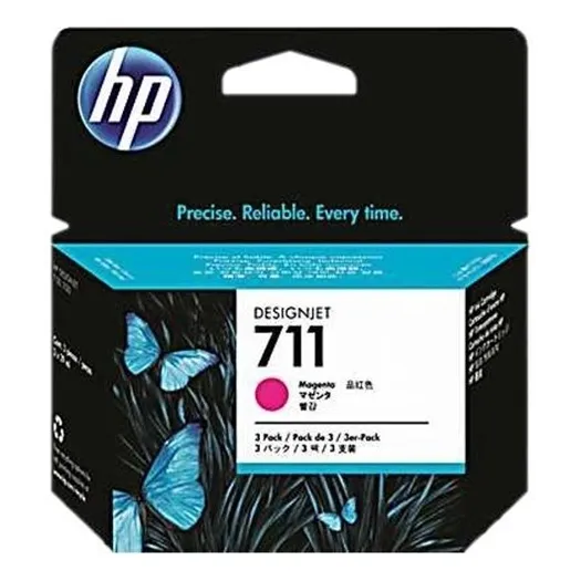 Cartucho De Tinta Hp 711 Cz135a Magenta 29ml Kit 3 Piezas