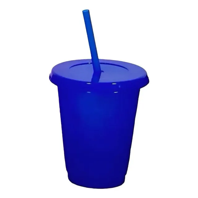 Vaso De Plástico C/tapa Reutilizable Fiesta (pack X 10)