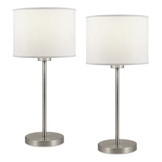 Velador Platil Moderno Pantalla Crea Pack 2 Unidades