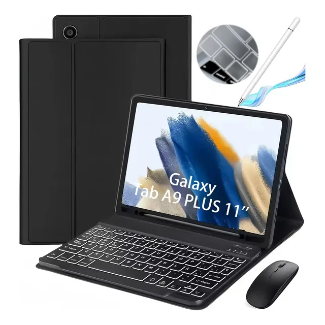 Funda Retroiluminado Teclado Mouse Galaxy Tab A9 Plus X210