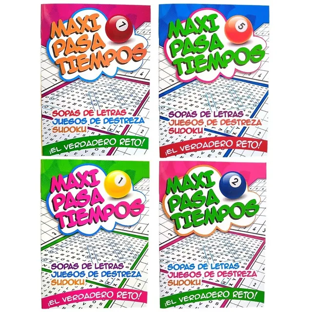 Pack 6 Maxi Pasatiempos Sopa De Letras Sudoku Y Más