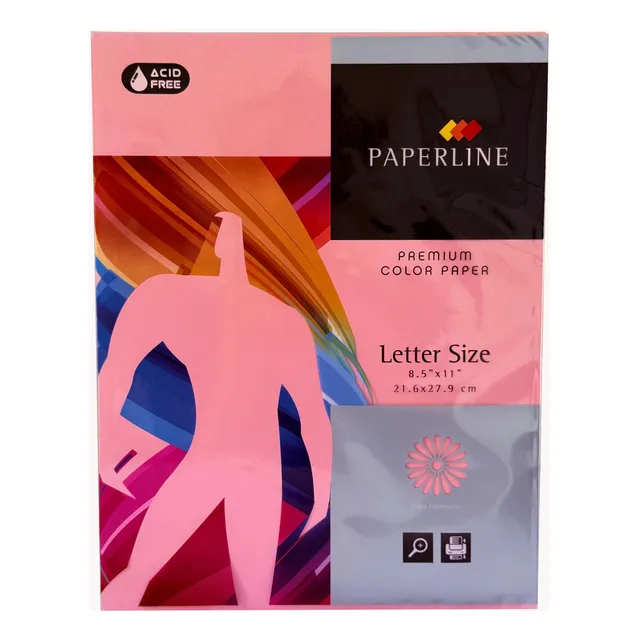 Resma Carta 75 Gr X 500 Hojas Color Rosado