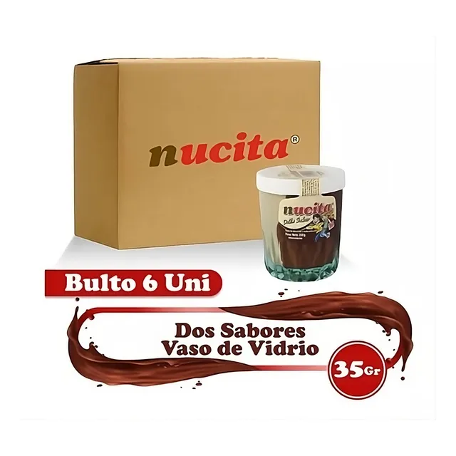 Nucita Vaso De Vidrio 200g Pack 6 Unidades