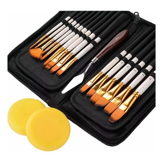 Set 15 Pinceles Acuarela Acrílico Arte Sinteticos Pintura Set 15 Pinceles Acuarela Acrílico Arte Sinteticos Pintura