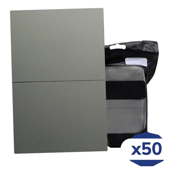 Placa Luxury Apagador De 2 Interruptor 3 Vias 90- 277vca Gris Oxford 74x112mm Skin Feel Luxury Artlite Apl-402 Paquete 50 Piezas