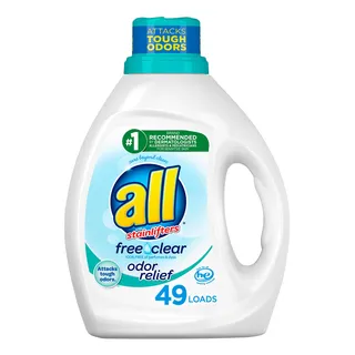 All Detergente Liquido Para Ropa, Transparente Libre Con Ali All Detergente Liquido Para Ropa, Transparente Libre Con Ali