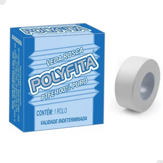 120 X Fita Veda Rosca 12mmx10m Para Vedação De Tubos E Conexões Em Teflon - Polyfita