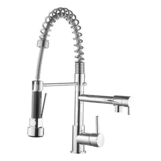 Grifo Gourmet Flexible Gloa Ussuri Doble Canilla Cromado