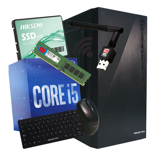 Pc Computadora Core I5 8gb 240 Ssd Wifi Kit Teclado Mouse