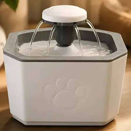 Fonte Bebedouro Pets Gato Cachorro 2,5 Litros 3 Modos 20cm 5v Branco