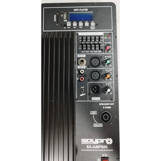 Amplificador Para Cajón 15 Bt Dsp 800w Saypro Sa-amp800