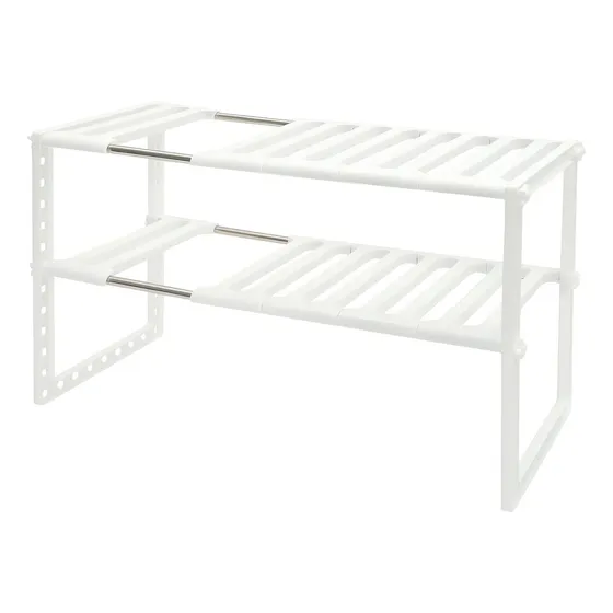 Estante Organizador Ajustable Decoteam 2 Niveles Multiuso Color Blanco