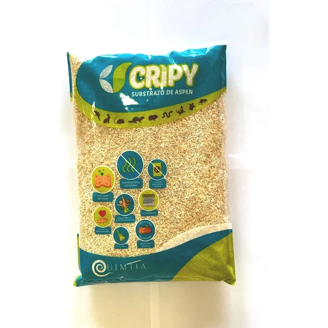 Cripy Substrato Aspen (repteis, Cobras, Roedores) 500g