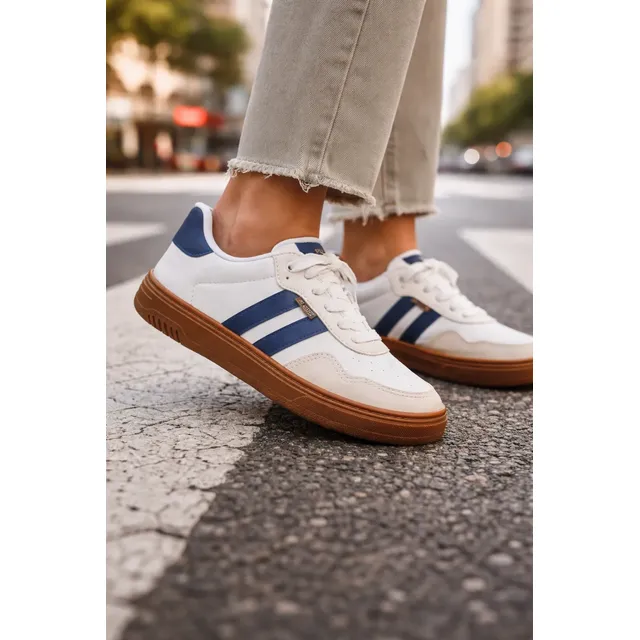 Tênis Anacapri Casual Stripes Creme Lisa 36 Br
