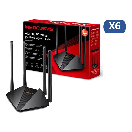 Router Mercusys Mr30g Dual Band Ac1200 Full Gigabit X 6 Und