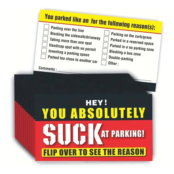 E 50 Tarjetas De Estacionamiento Múltiples Para Adultos Para
