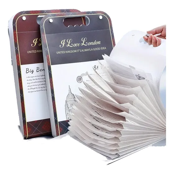 Folder Carta Con Bolsillos Y Broches Organizador Acordeon