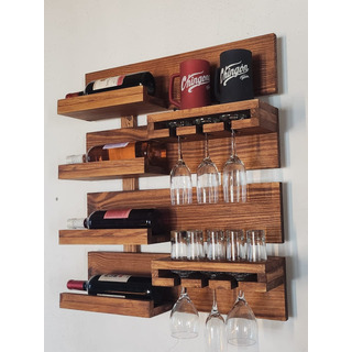 Cava Repisa Flotante Rústica Mini Bar Para Vino, Cantina. Cava Repisa Flotante Rústica Mini Bar Para Vino, Cantina.