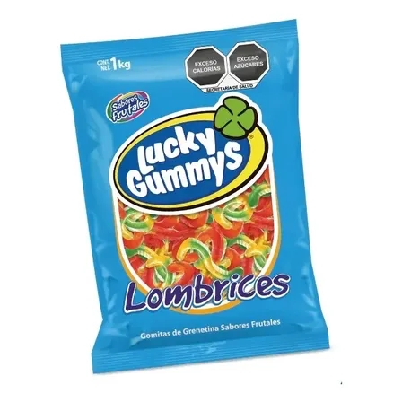 Gomitas Frutales Welch's Lombrices Lucky Gummys Sin Lactosa 1kg
