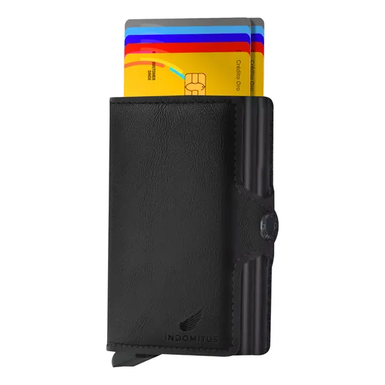 Billetera Tarjetero Portadocumentos Cartera Rfid Doble Compartimiento Hombre Indomitus