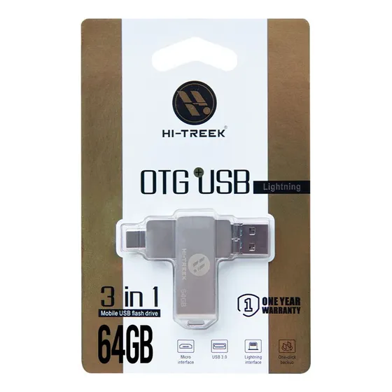 Pendrive Otg 3en1 Tipo C/v8/usb (64gb)