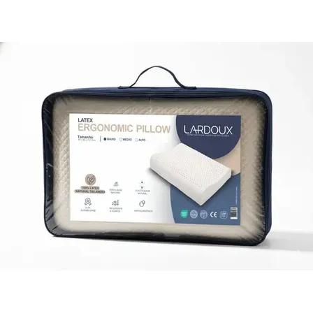 Travesseiro Látex Ortopédico Lardoux (60x40x10/12) Ergonomic Branco