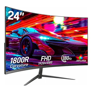 Monitor Gamer Curvo 24'' Ips Full Hd 180hz 1ms Freesync Hdmi Preto 127/220v