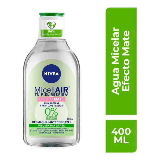 Agua Micellar Desmaquillante Momento de aplicación Día/Noche Nivea