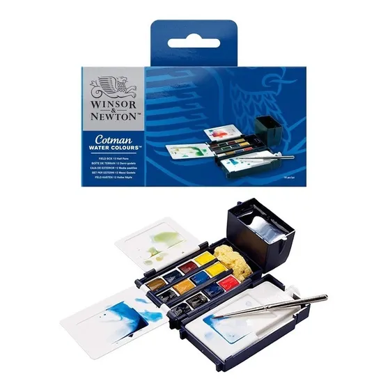 Acuarelas Winsor And Newton Estuche De Viaje C/12 Pastillas
