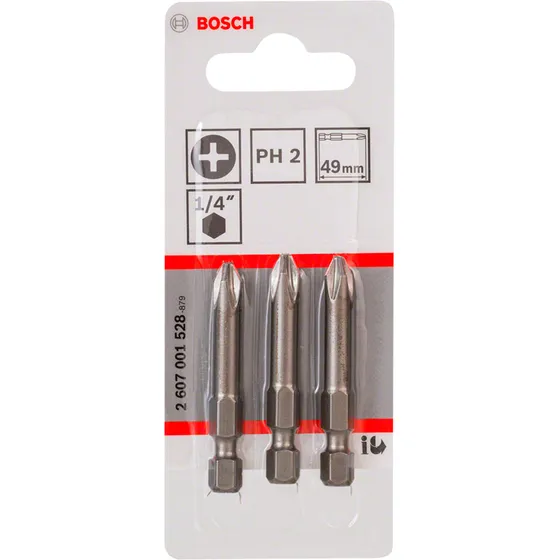 Punta Phillips Bosch 2x50mm 3 Unidades