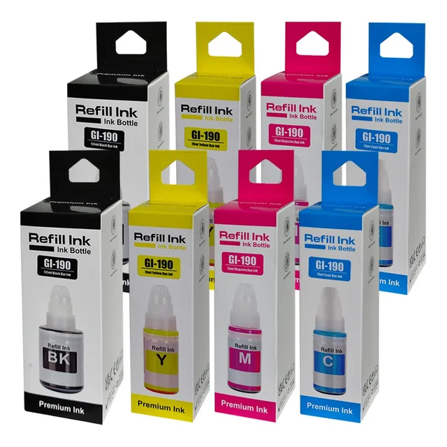 8 Tintas Alternativa Gi-190 Para  G1100 G2100 G3100 G4100