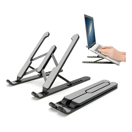 Suporte Notebook Dobravel Ajustavel Portatil Ergonomica Cinza