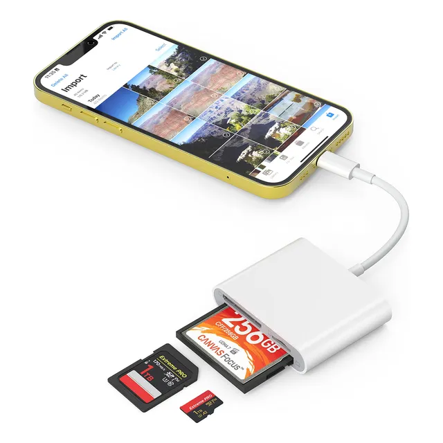 Lector De Tarjetas Sd Szhaiyijin Cf Para iPhone iPad, Compac