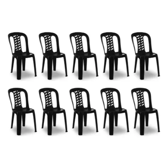 Silla De Jardín Bistro Apilable Resistente X10