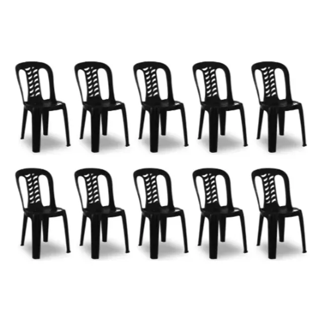 Silla De Jardín Bistro Apilable Resistente X10