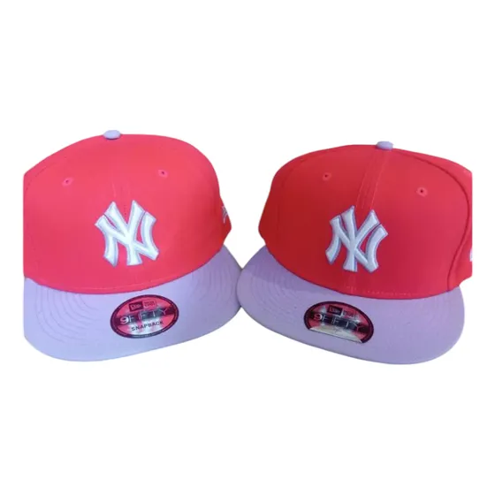 2 Gorras New York Yankees Snapback New Era Rosa Chicle Snapback Lisa