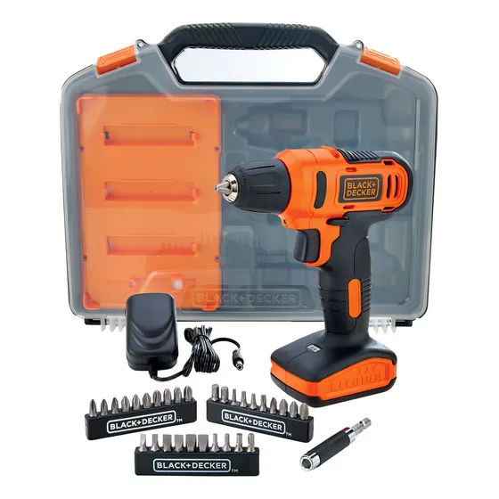 Taladro Ator 12v + Cargador + 31 Acc Black+decker Ld12sc-b2c Color Naranja