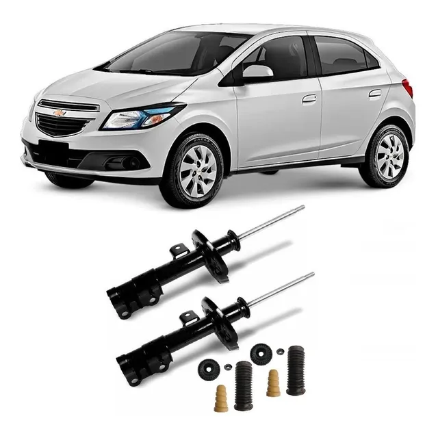 02 Amortecedores + 02 Kits Batentes Onix Diant. 2015 2016