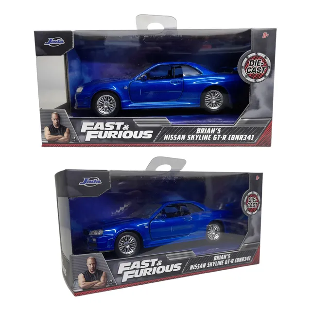 Nissan Skyline Gt-r34, Rápido Y Furioso, Escala 1/32, 13cms 