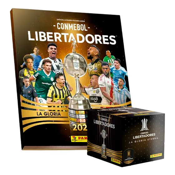 Album Panini Tapa Dura + Paqueton Copa Libertadores 2025