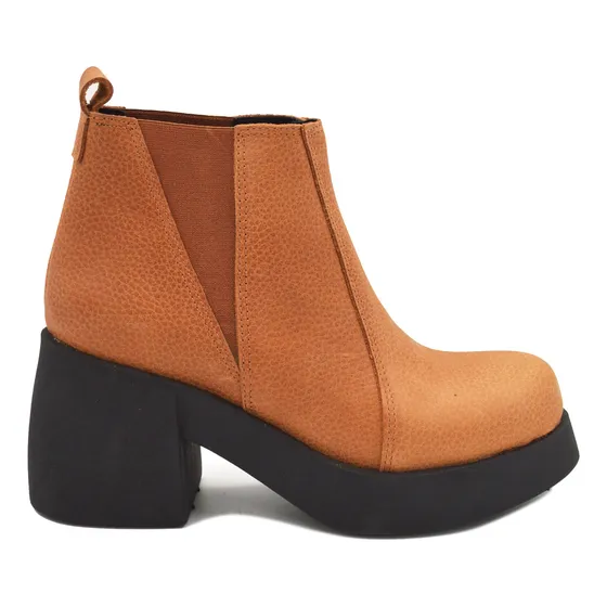 Botas Botitas Mujer Cuero Base Plataforma Confort Moda 750ne