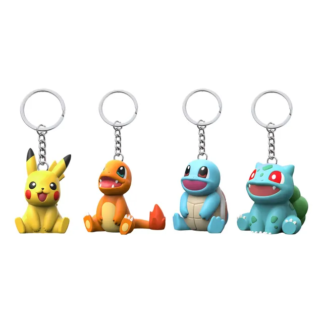 Llaveros Pokemon Pikachu Charmander Squirtle Bulbasaur 4pzs