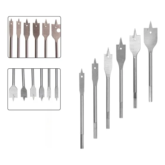 Brocas Chatas Kit 6 Peças Profissional Para Madeira Mdf