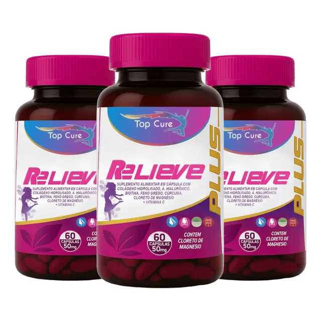 Relieve Plus P/ Menopausa 3 Potes Mais Vendido Do Brasil