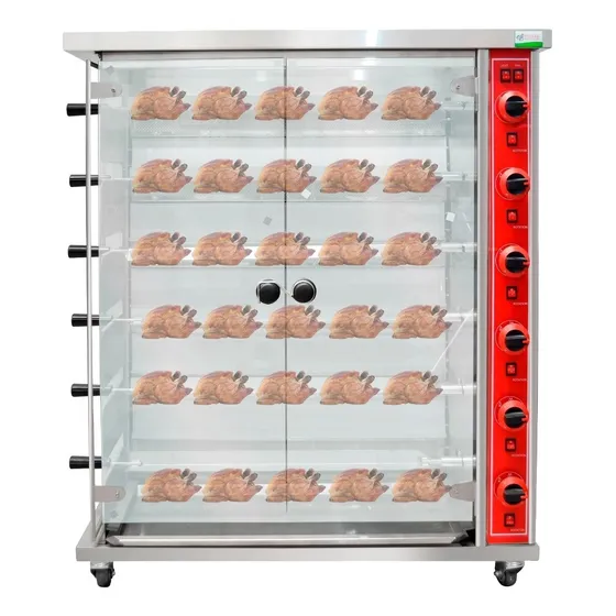 Horno Asador A Gas Para 30 Pollos Industrial