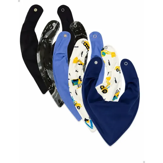 Kit 5 babadores bandana impermeáveis