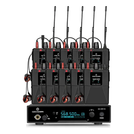 Sistema Monitoreo Gc Er110 1 Canal Estereo De 10 Receptores